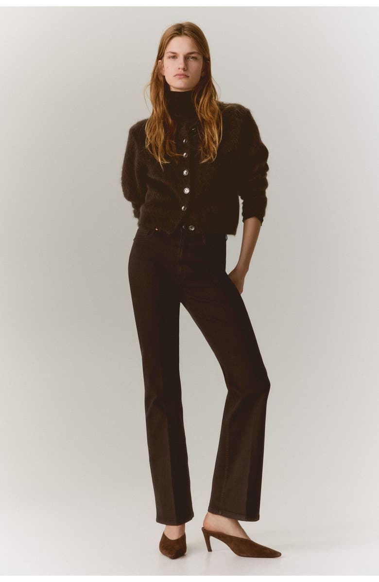 H&M Bootcut High Jeans, Alternate, color, Dark Brown