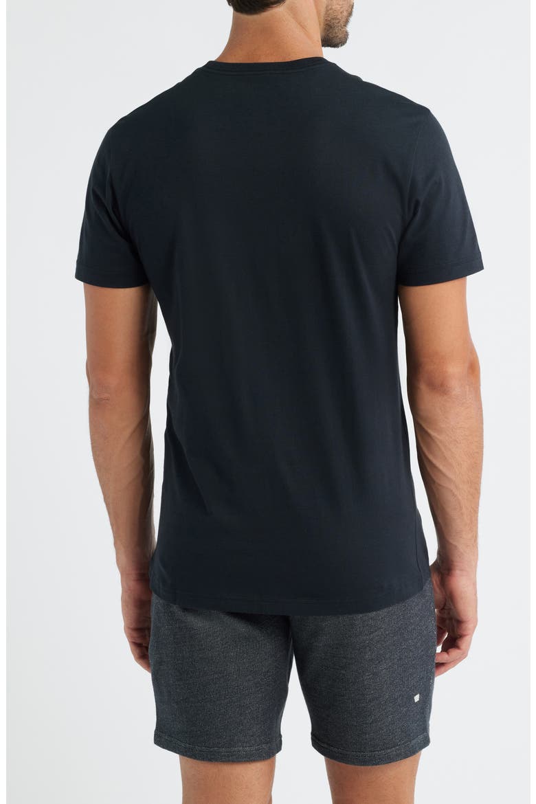 Slim Fit Crewneck Pima Cotton T-Shirt, Alternate, color, TRUE BLACK
