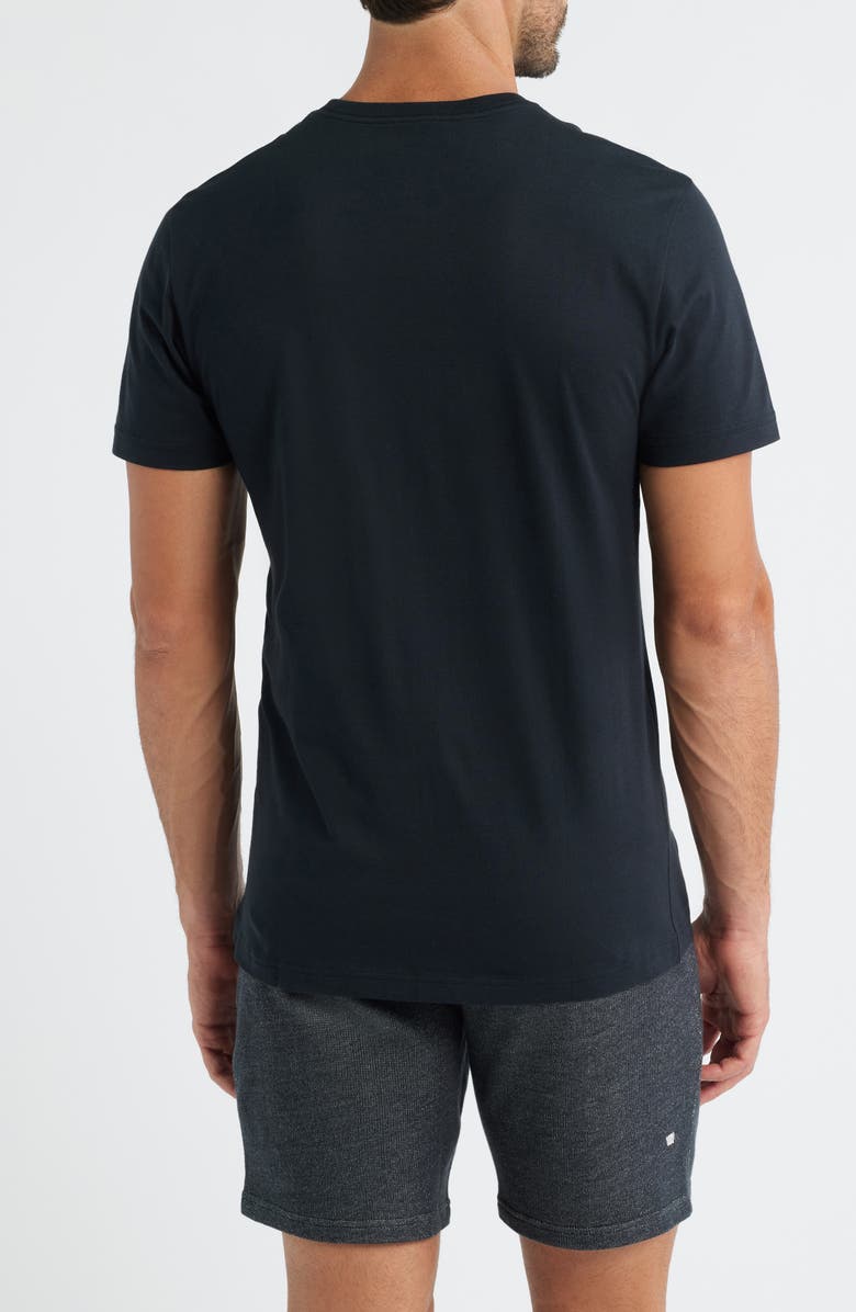 Mack Weldon Slim Fit Crewneck Pima Cotton T-Shirt, Alternate, color, True Black