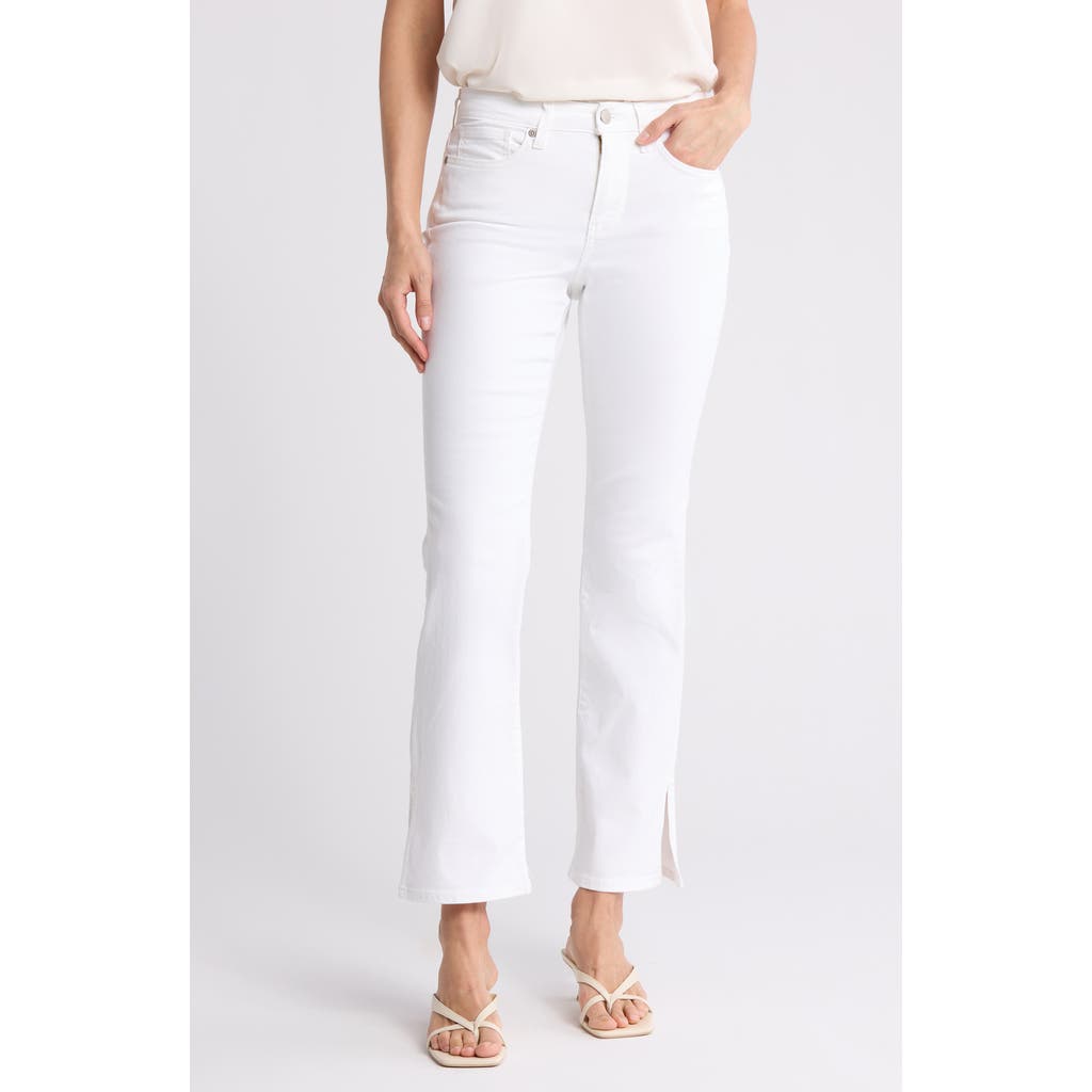 Nydj Barbara Split Hem Bootcut Jeans In Optic White