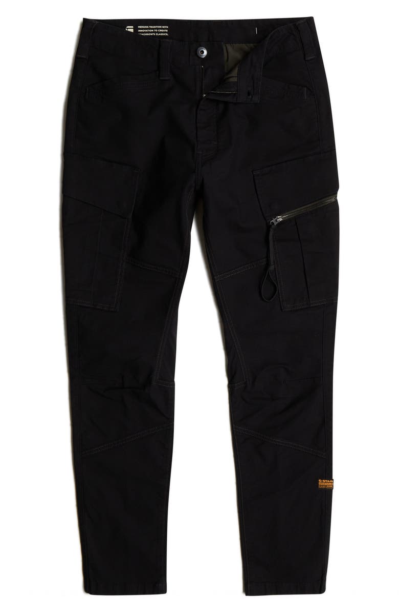 G-STAR Zip Pocket 3D Skinny Cargo Pants 2.0, Alternate, color, Dark Black