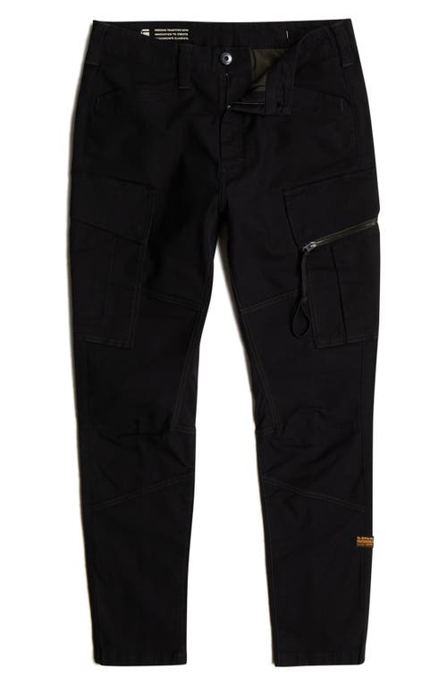 G-star Zip Pocket 3d Skinny Cargo Pants 2.0 In Dark Black