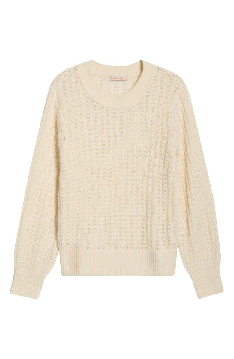 Marine Layer Alma Crewneck Sweater, Alternate, color, Cream