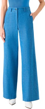Akris Finnian High Waist Wide Leg Jeans