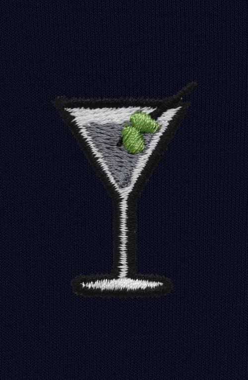 Dalix Martini Cropped Hoodie In Navy Blue