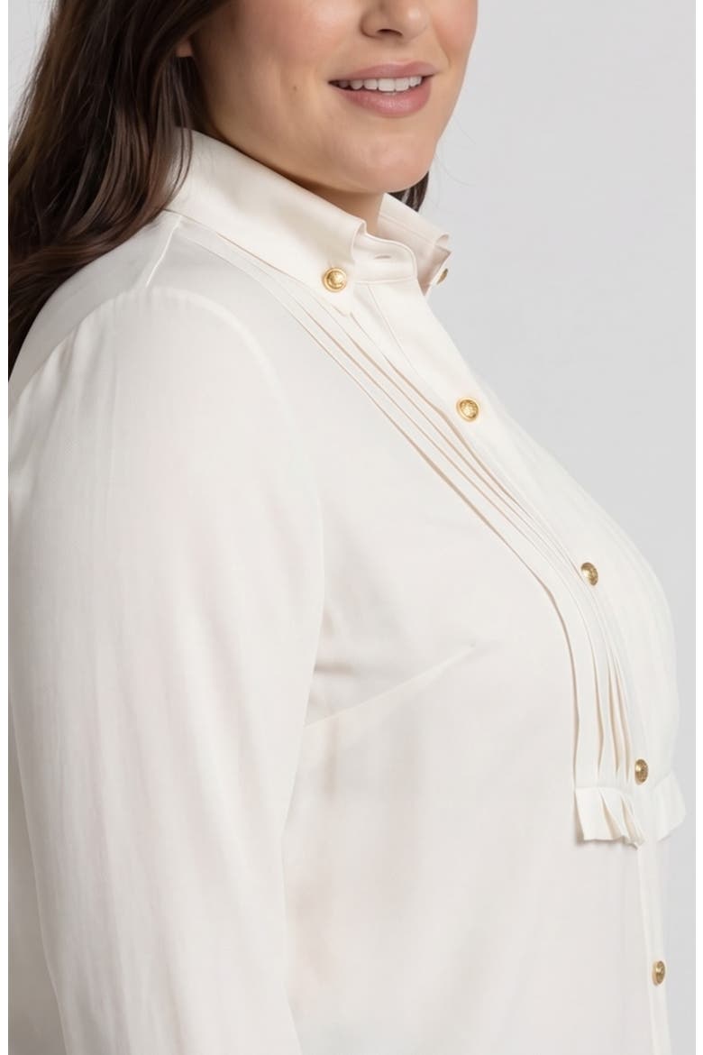 Tuxedo Woven Shirt, Alternate, color, WHIPPED CREAM