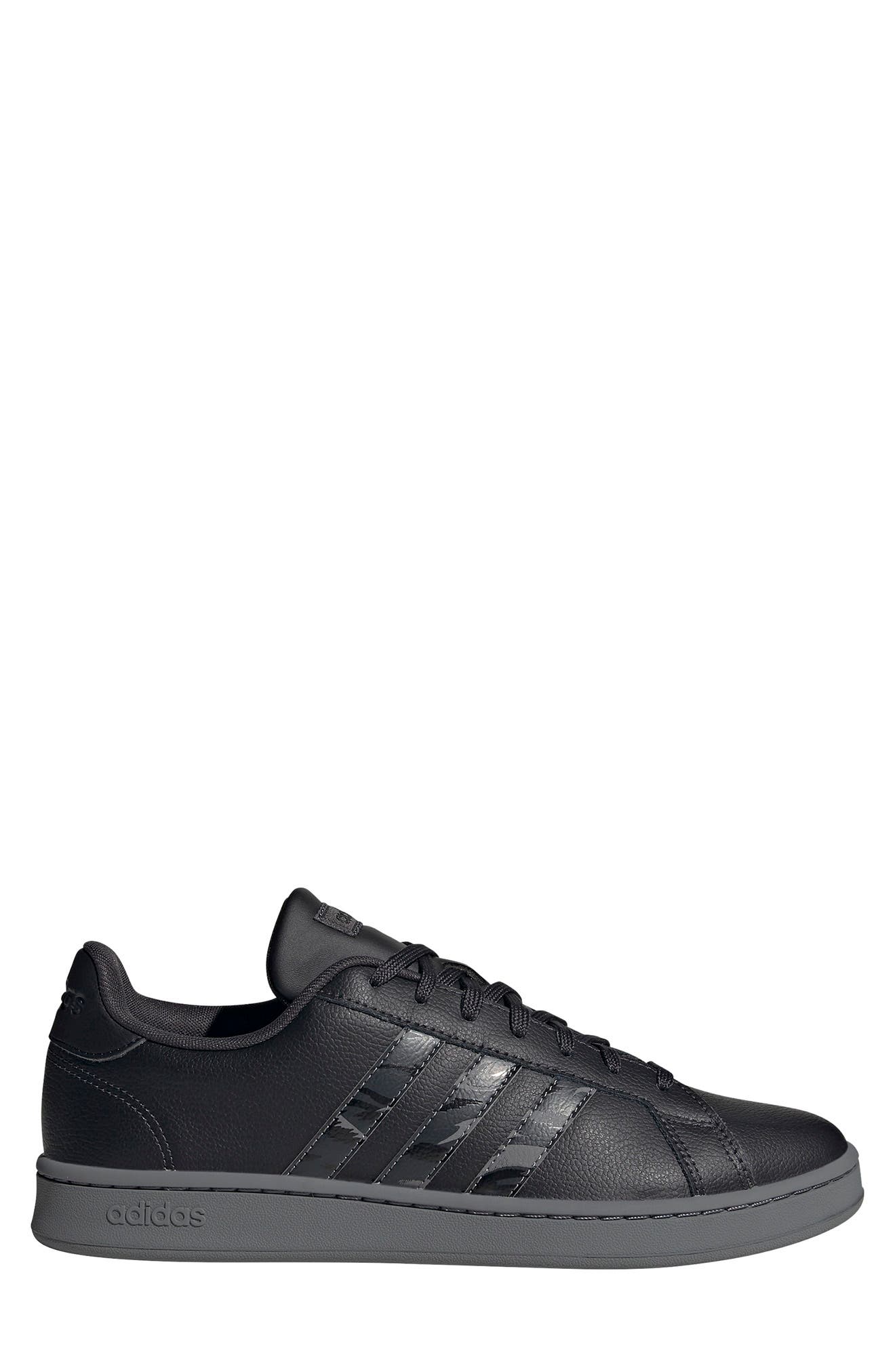 Grand Court Sneaker, Alternate, color, CARBON/GREY FOUR/CORE BLACK