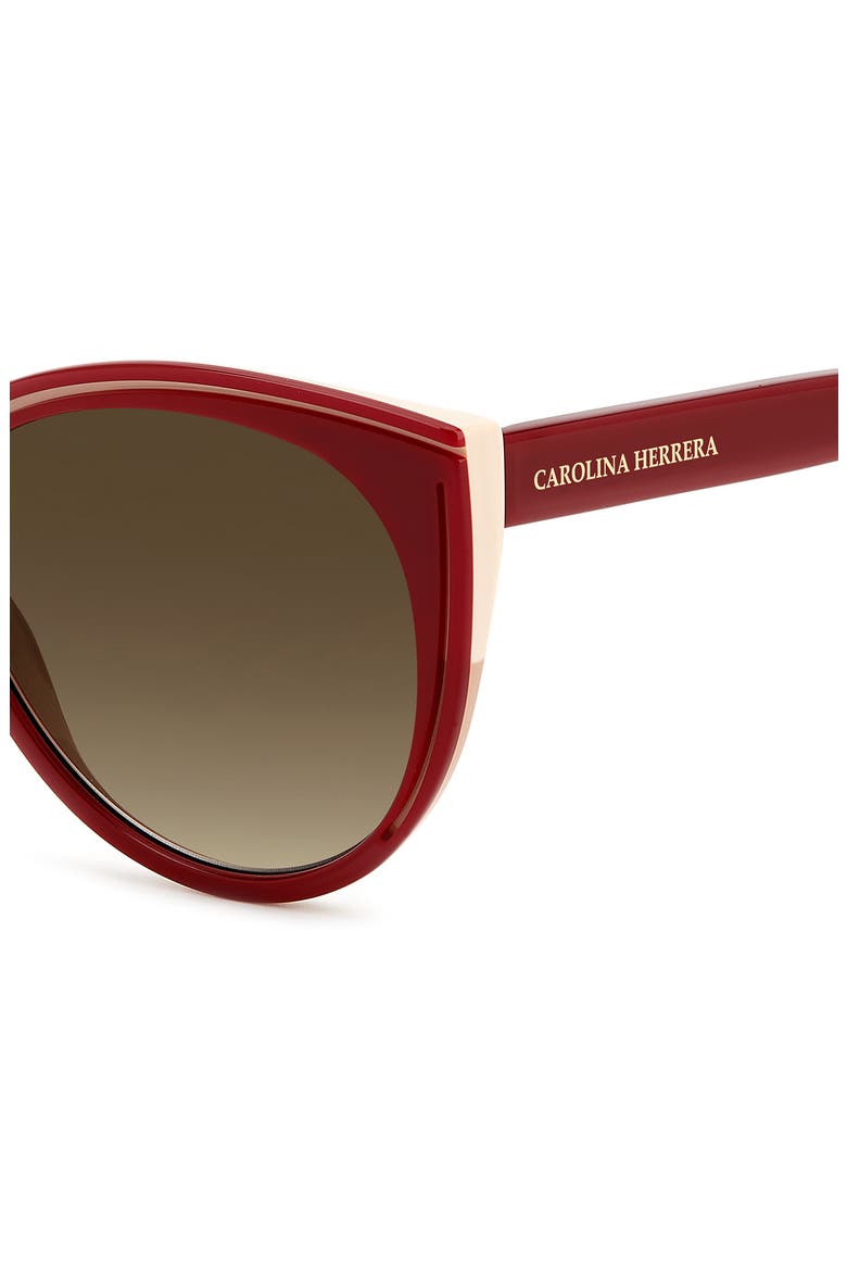 Her 56mm Cat Eye Sunglasses, Alternate, color, BURGUNDY