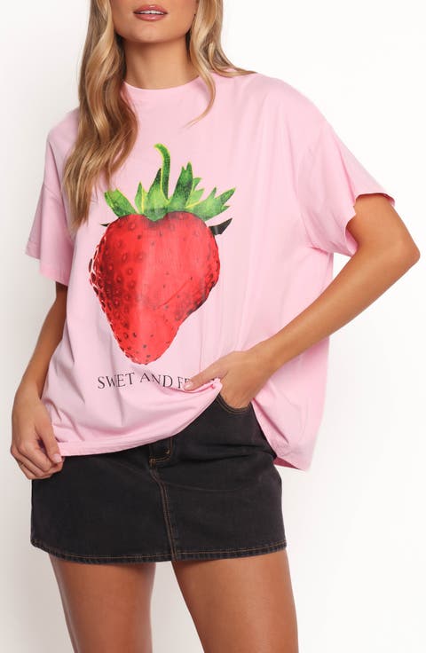 Cerise Strawberry Graphic T-Shirt