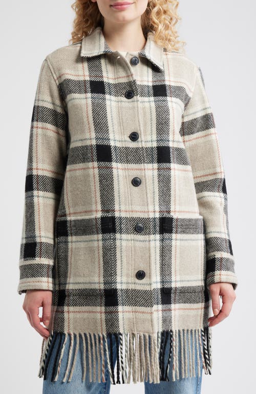 Pendleton Jolene Wool Fringe Jacket In Gray