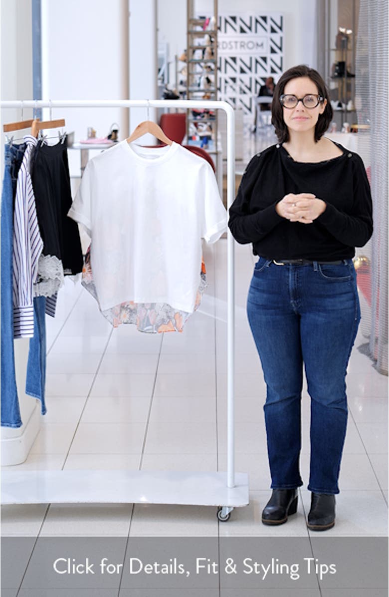 Floral High Low Cotton T-Shirt, sales video thumbnail