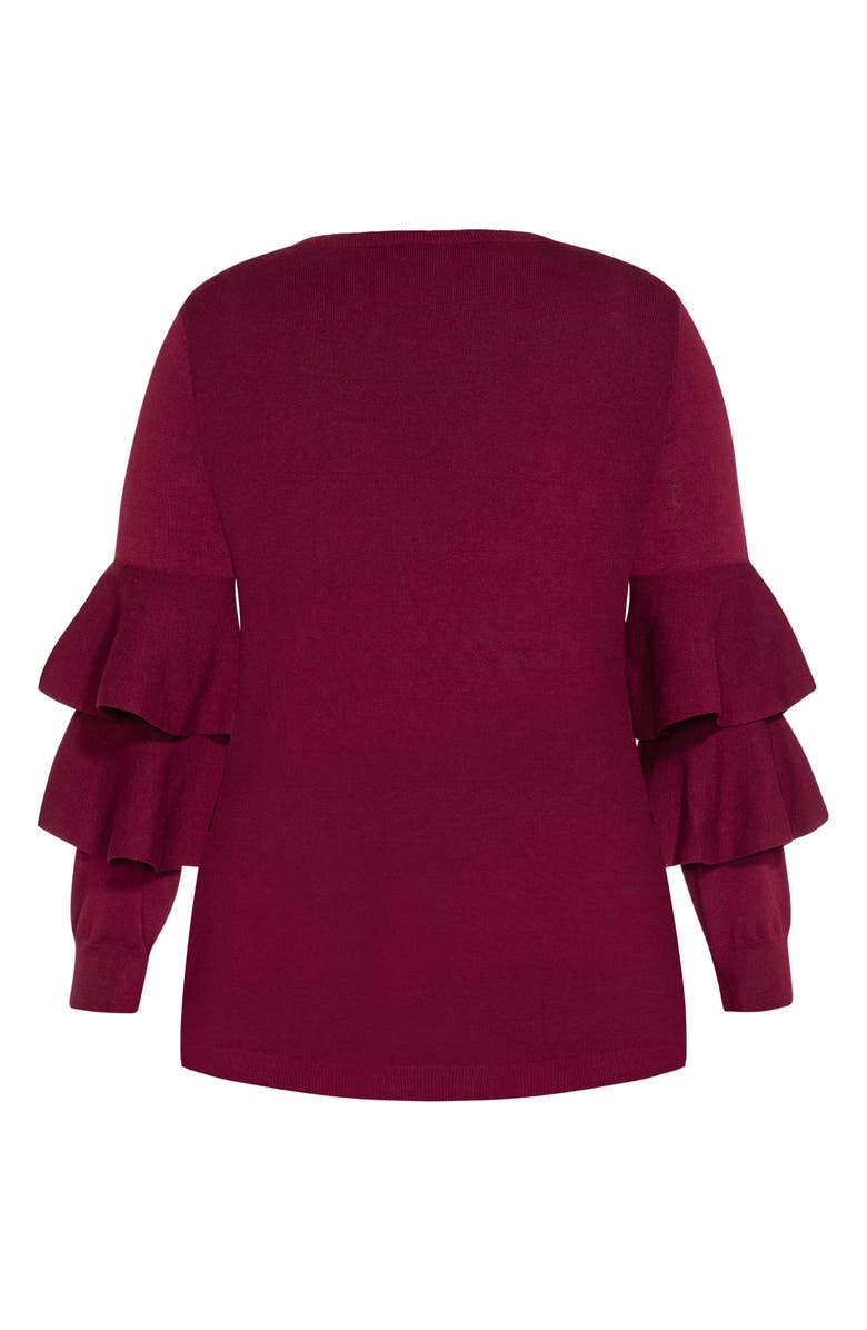 City Chic Flaunt Sleeve Sweater, Alternate, color,