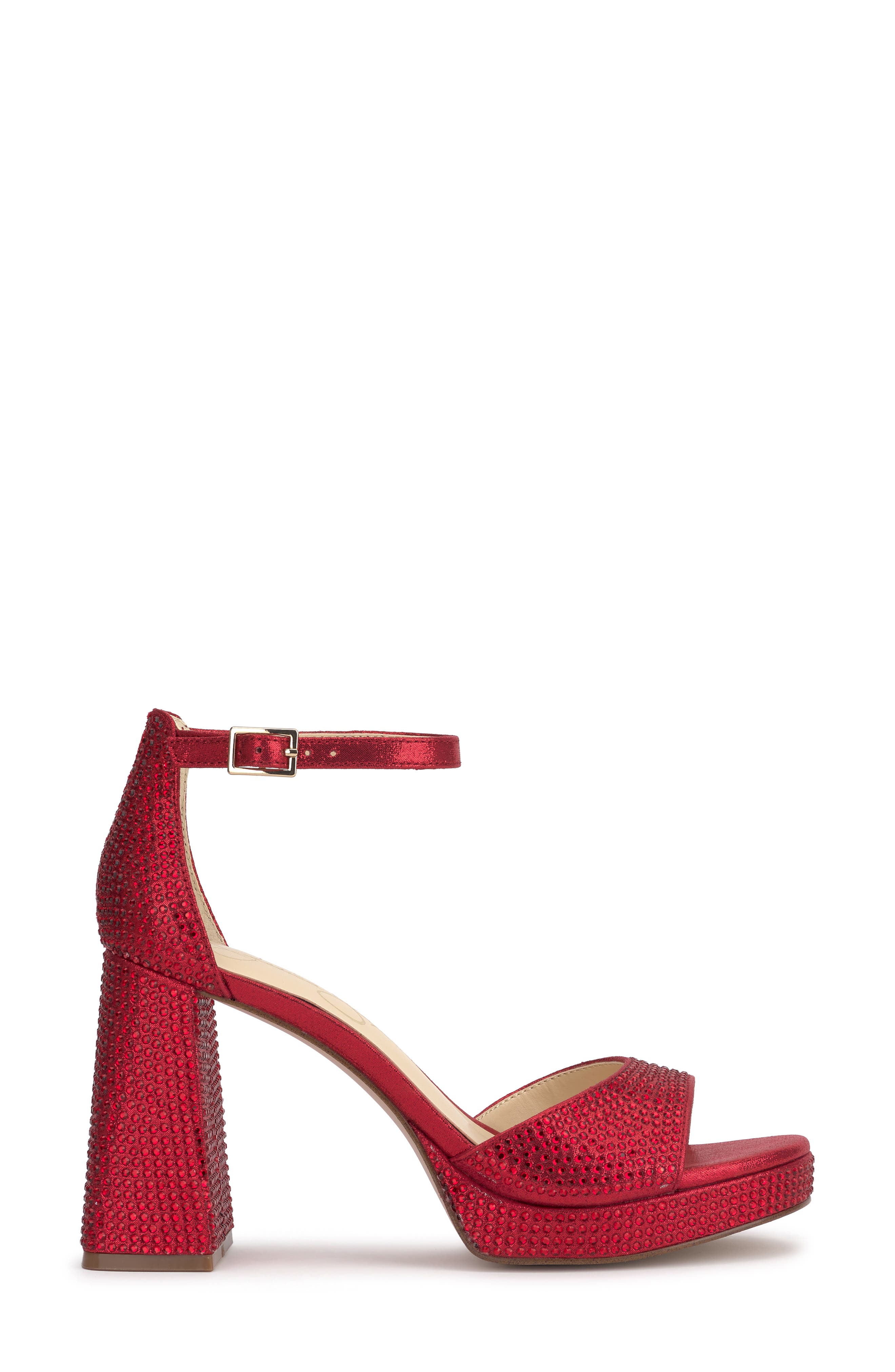 Jessica Simpson Kaliah Ankle Strap Platform Sandal, Alternate, color, Red Muse