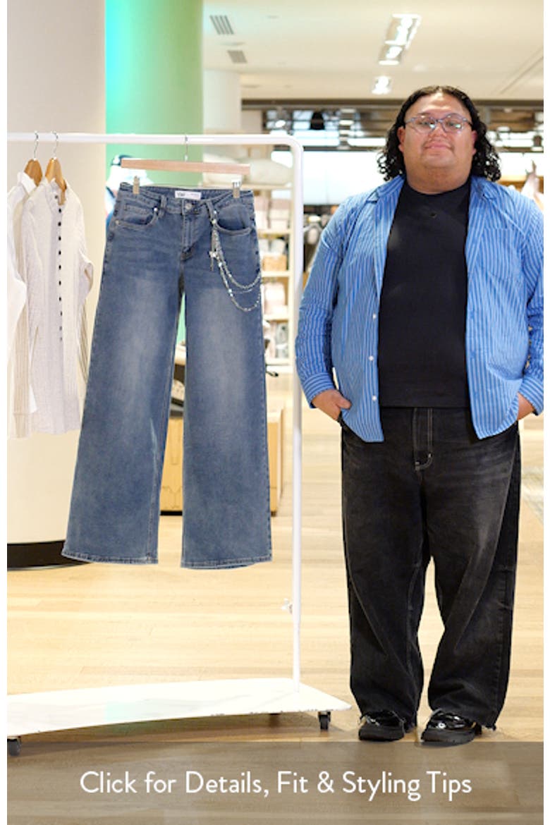 Joey Chain Detail High Waist Wide Leg Jeans video
