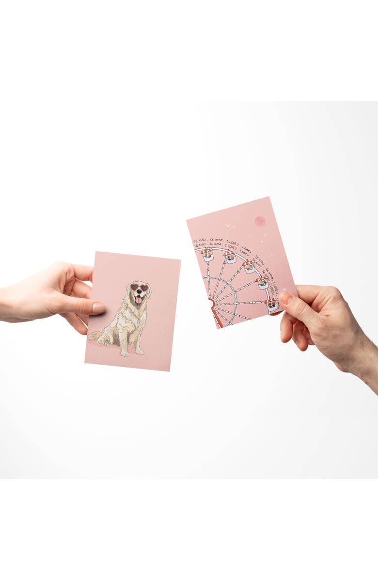 Ramus & Co Love/Friendship Greeting Card Pack (3ct) "Ferris Wheel, Dog Walking, Retriever", Alternate, color, Multi-Pack