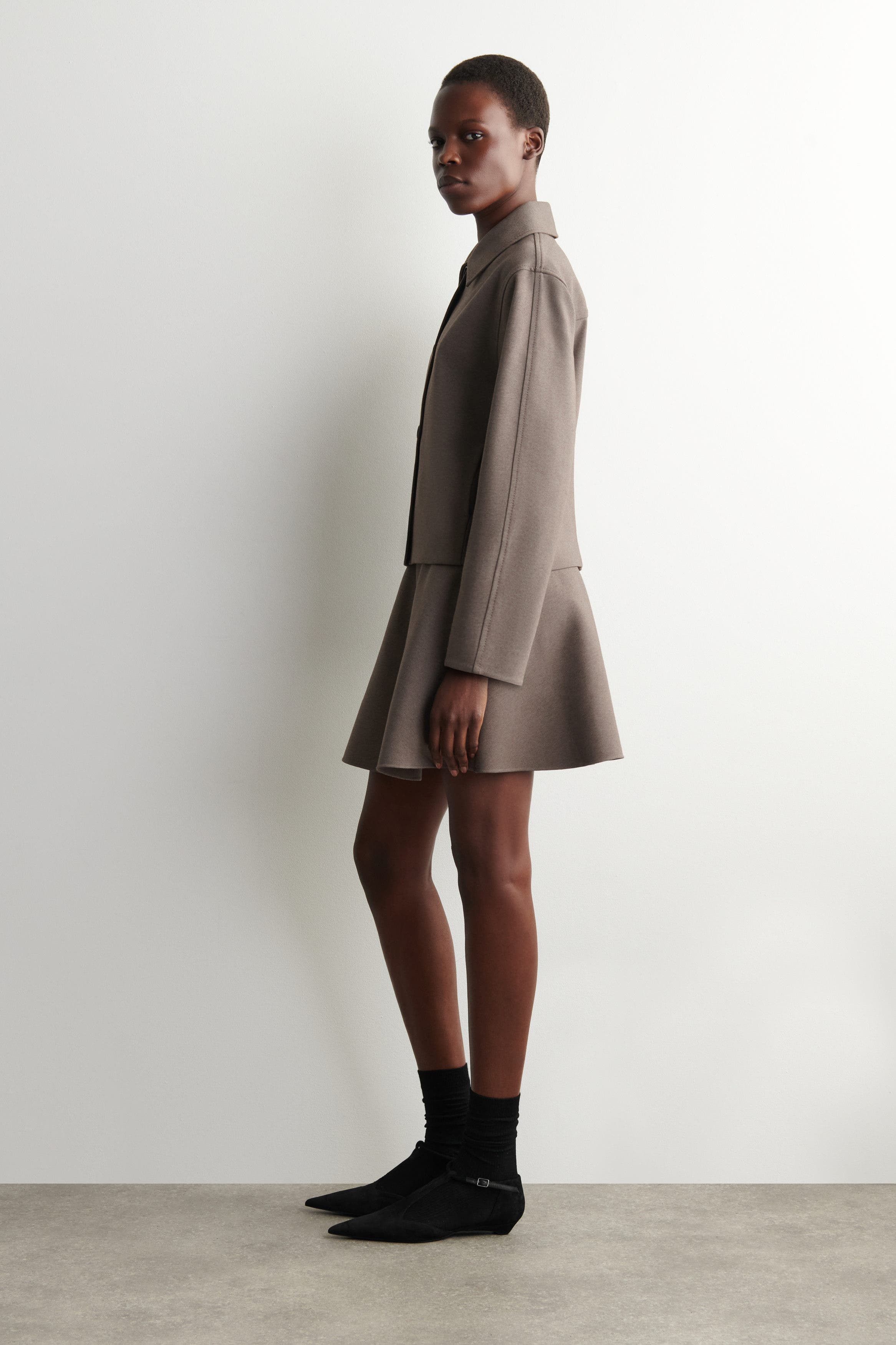 Flared Jersey Mini Skirt - image 2
