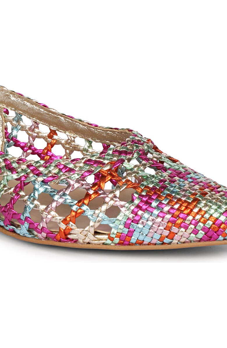 SAINT G Chayya Metallic Woven Slingback Flat, Alternate, color, Rainbow