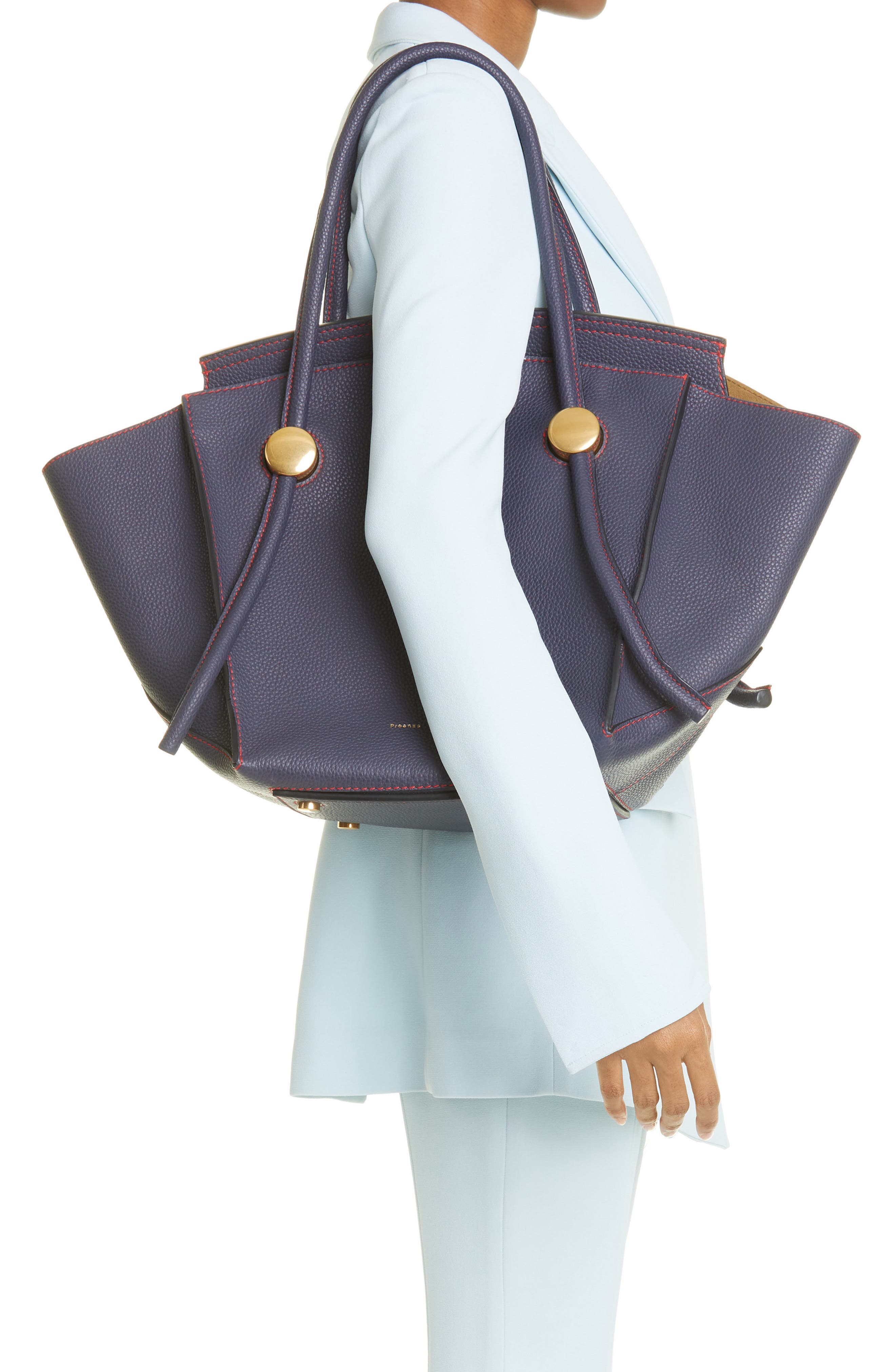 Proenza Schouler Pipe Leather Tote, Alternate, color, 