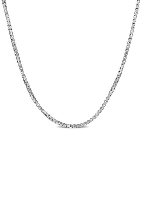 Box Link Chain Necklace, 0.80mm