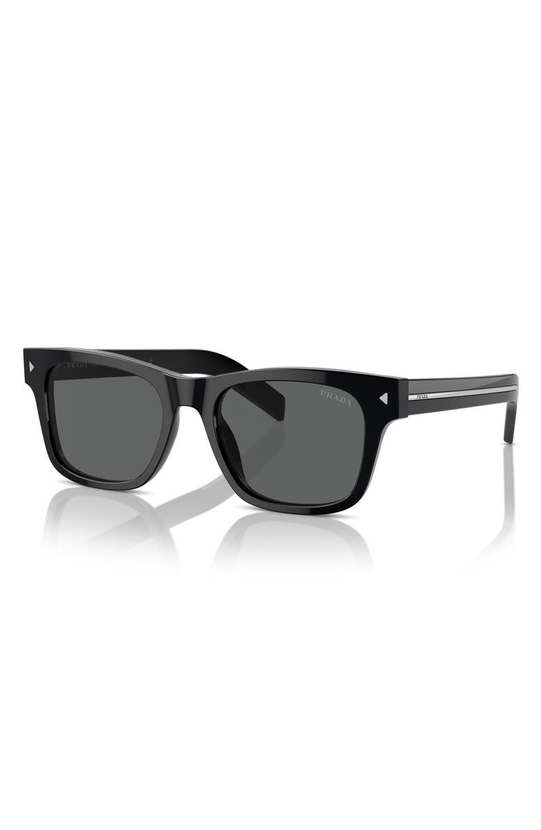 Prada 55mm Rectangular Sunglasses, Alternate, color, 