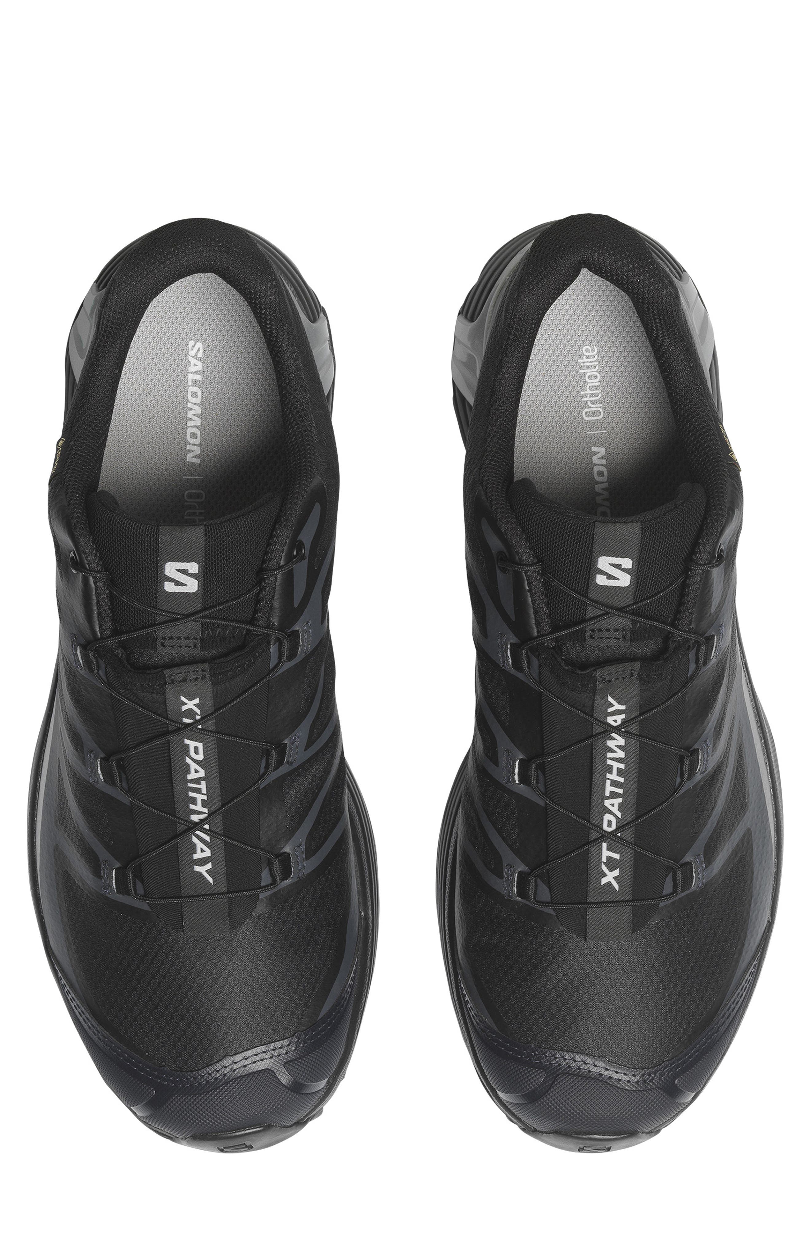 Salomon Gender Inclusive XT-Pathway Gore-Tex<sup>®</sup> Waterproof Sneaker, Alternate, color, Black/ Black/ Silver