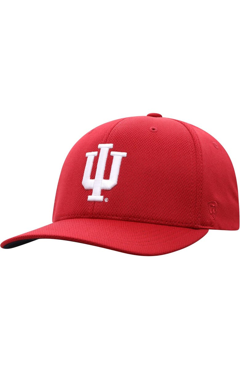 TOP OF THE WORLD Men's Top of the World Crimson Indiana Hoosiers Reflex Logo Flex Hat, Main, color, Crimson