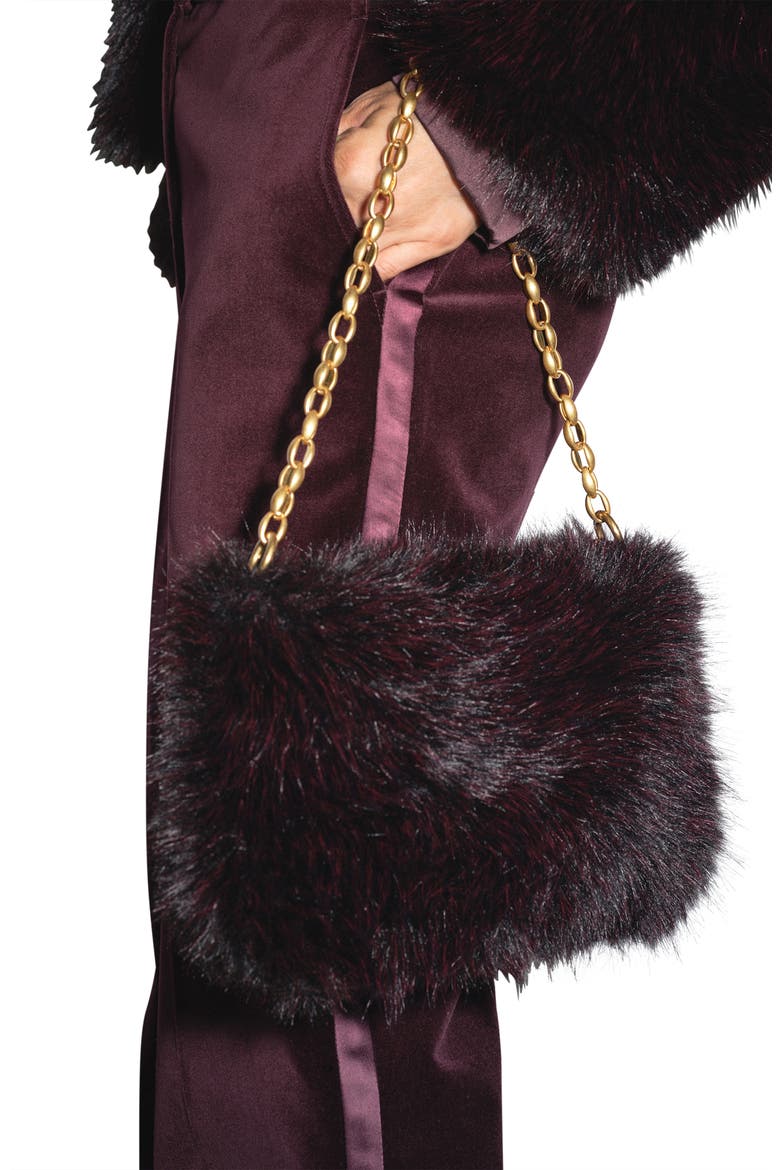 Elia Satin Stripe Velvet Flare Pants, Alternate, color, BURGUNDY