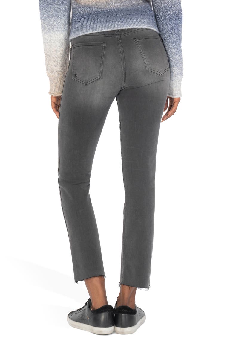Kelsey Fab Ab High Waist Ankle Straight Leg Jeans, Alternate, color, MISCANTHUS