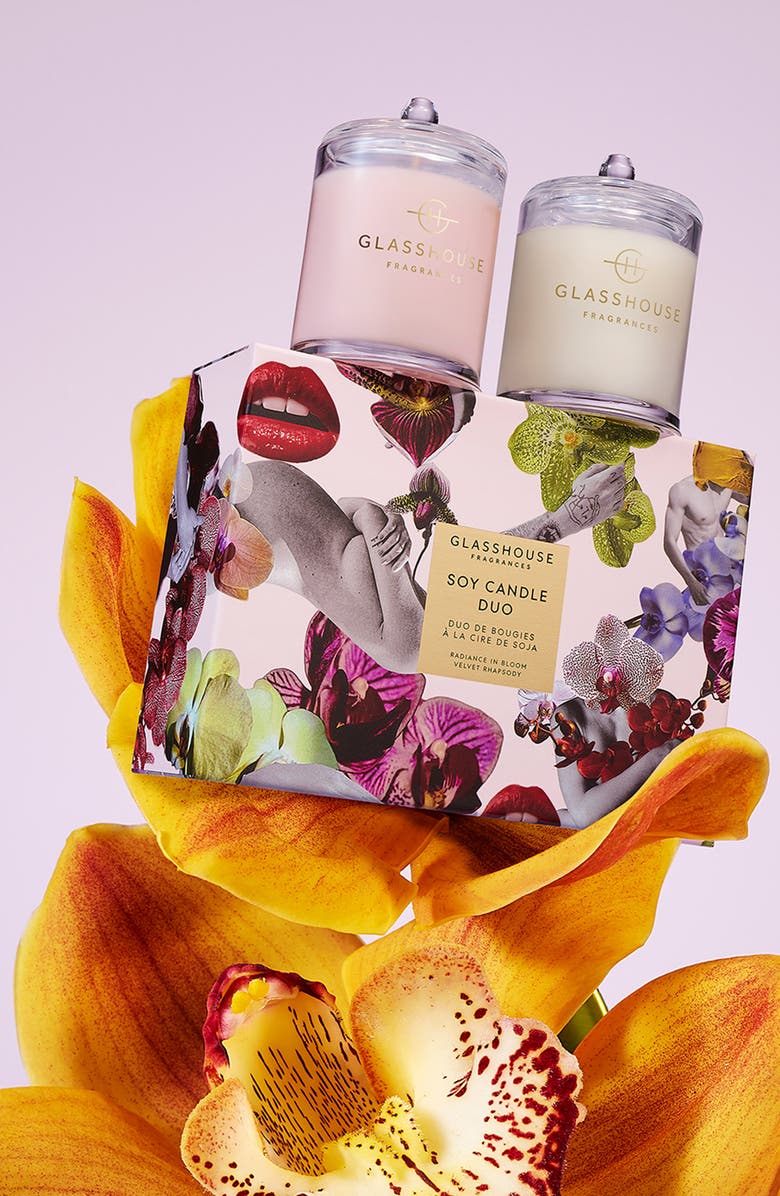 Glasshouse Fragrances Soy Candle Duo Gift Set, Alternate, color, Pink