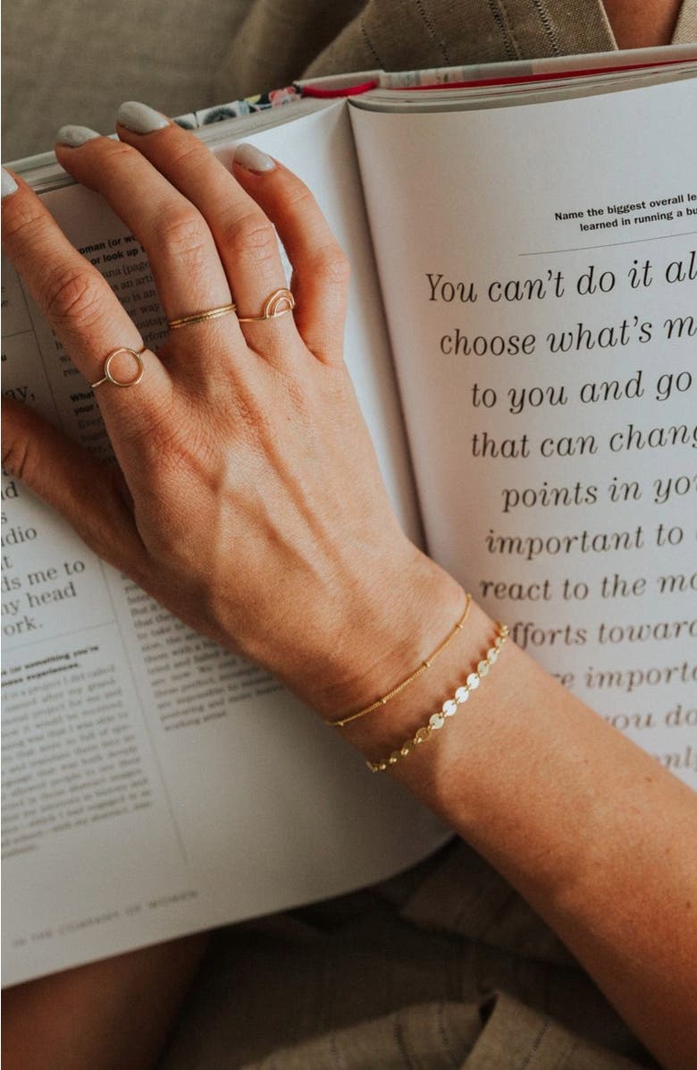 MADE BY MARY Poppy Bracelet, Alternate, color, Gold Filled