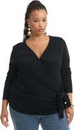 June & Vie Wrap Front Cardigan (Plus)