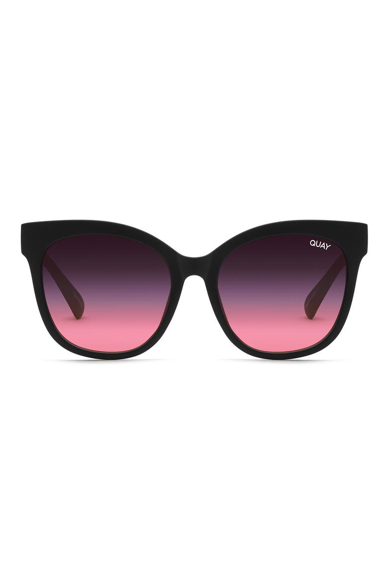 It's My Way 53mm Gradient Cat Eye Sunglasses, Main, color, MTBLK BLKPNKFD