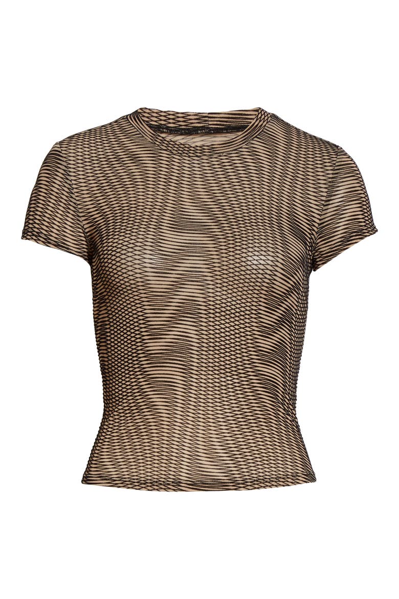 Velvet Burnout Print T-Shirt, Alternate, color, OPTIC WARP