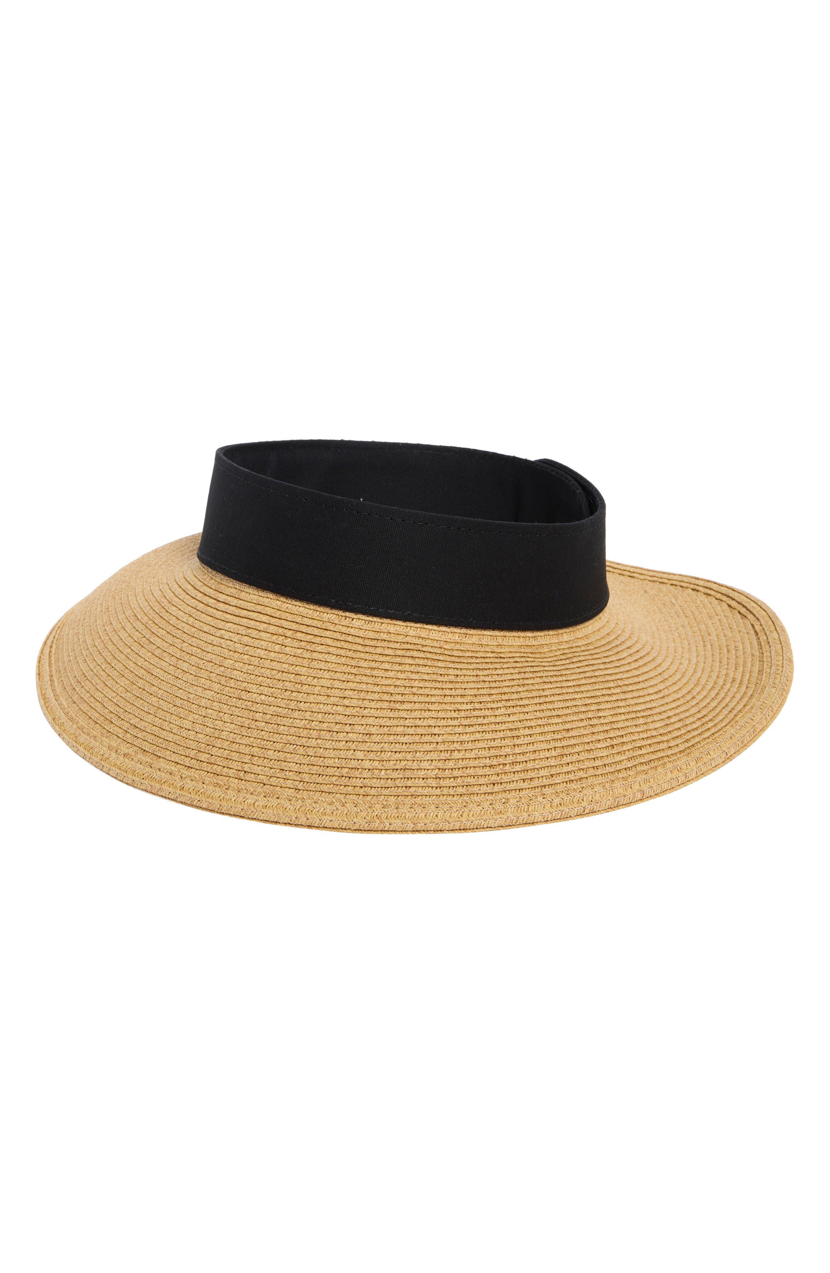 Nine West Straw Packable Raffia Visor