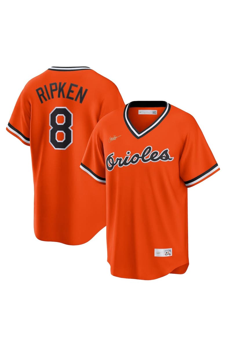 Nike Men's Nike Cal Ripken Jr. Orange Baltimore Orioles Alternate Cooperstown Collection Player Jersey, Main, color,