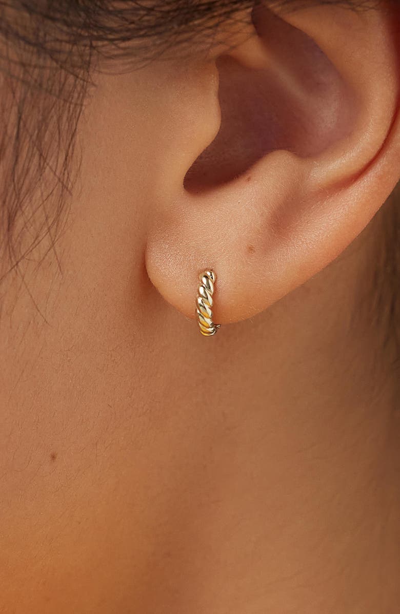 Ana Luisa Twisted Hoop Earrings - Gold Twist Hoops, Alternate, color,