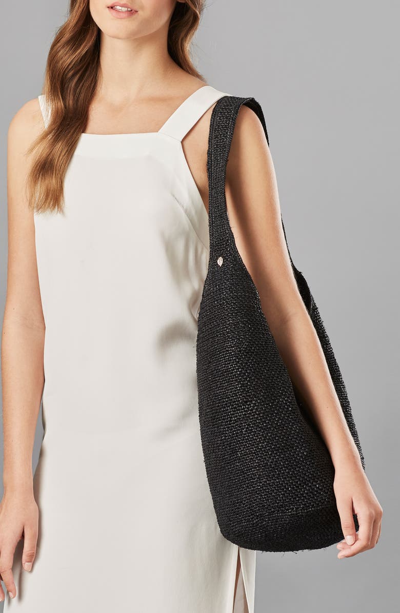 Helen Kaminski Helen Kaminksi Carillo Woven Raffia Sac Bucket Bag, Alternate, color,