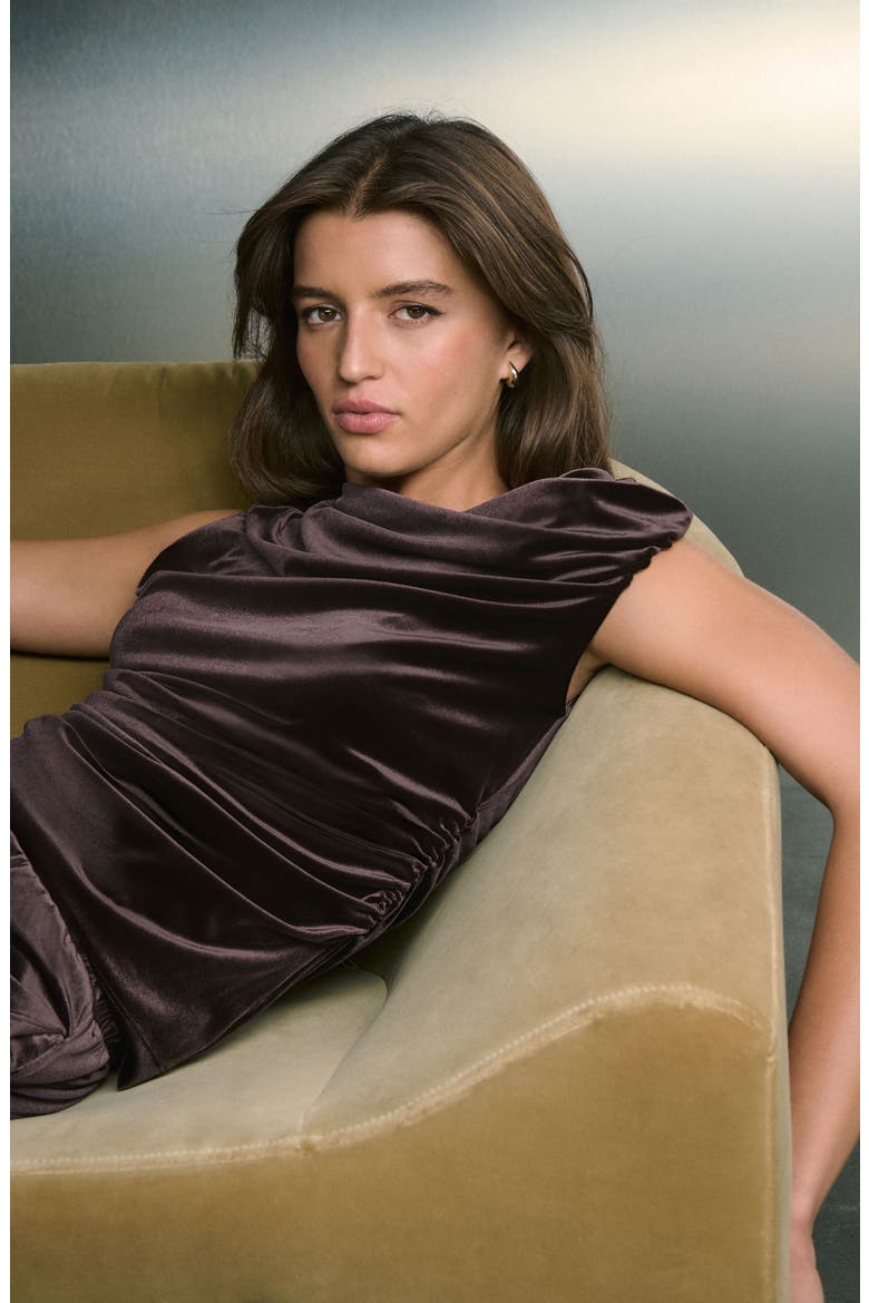 Drape Velvet Top, Alternate, color, MOCHA BROWN