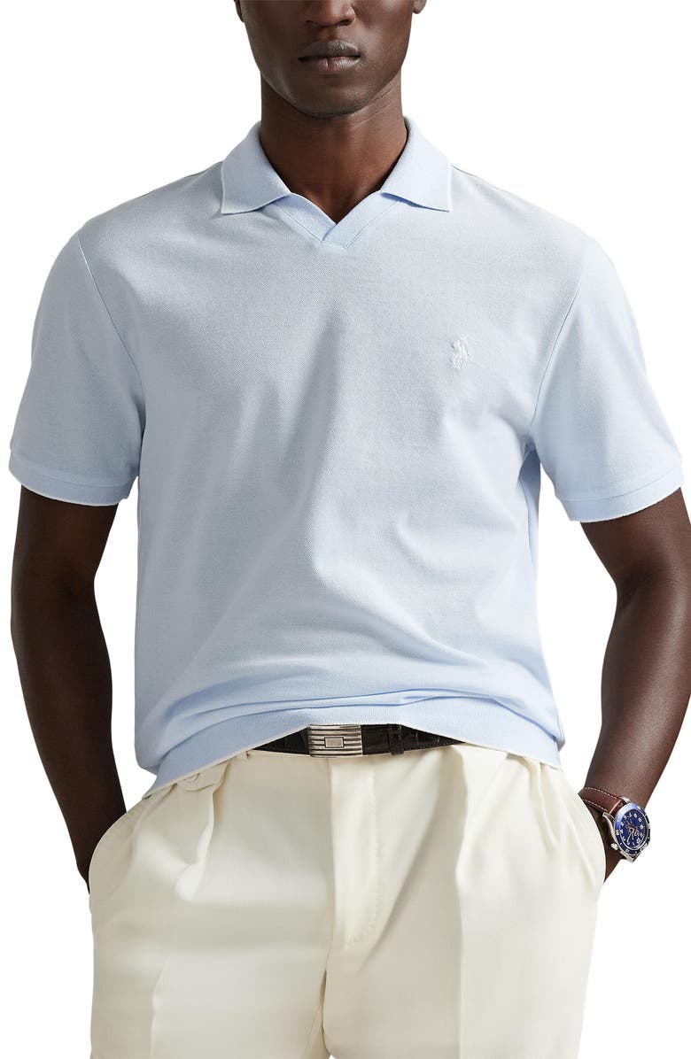 Polo Ralph Lauren Jacquard Mesh Polo Shirt, Main, color, Blue