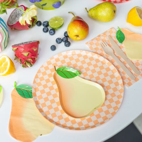 Jollity & Co . Le Dinner Pear Plates In White