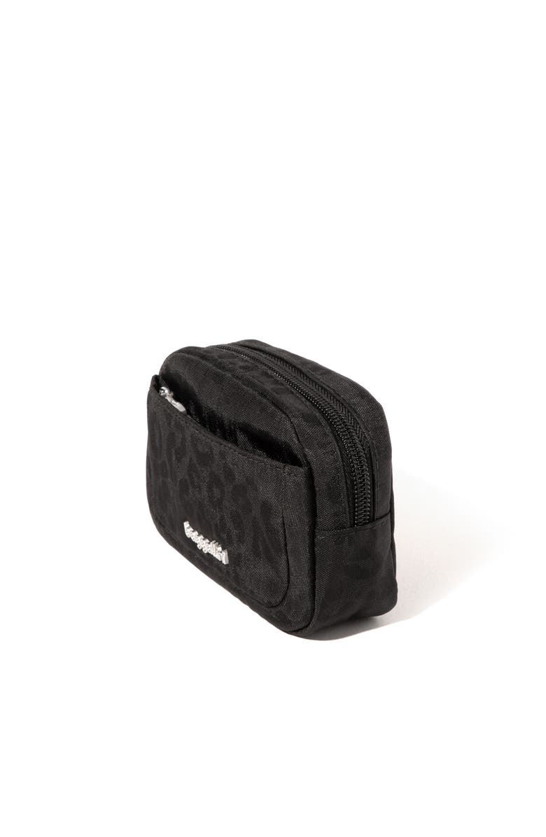 BAGGALLINI Mini Pocket Cosmetic Bag, Alternate, color, Black Cheetah Emboss