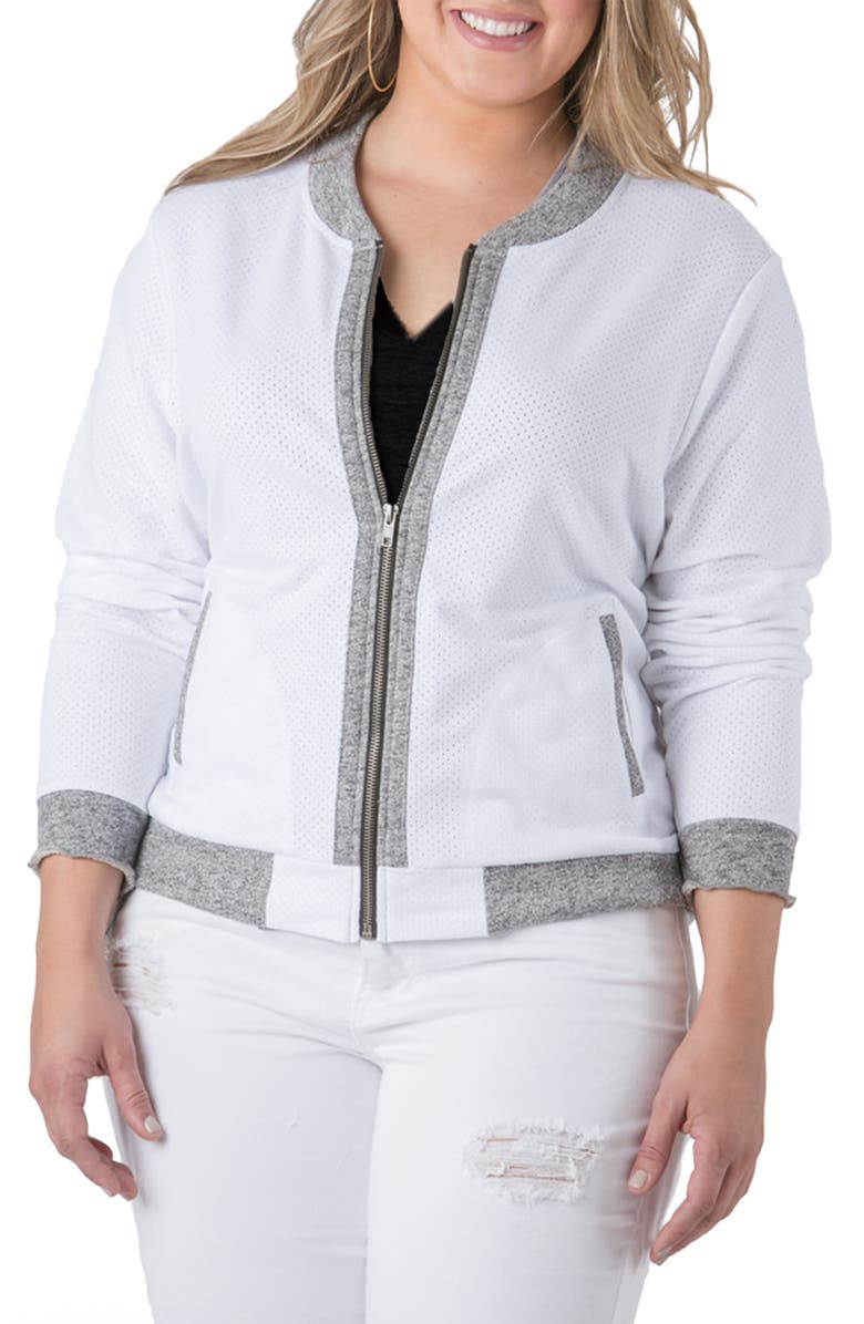 Standards & Practices Alexis Zip Front Baseball Jacket, Main, color,