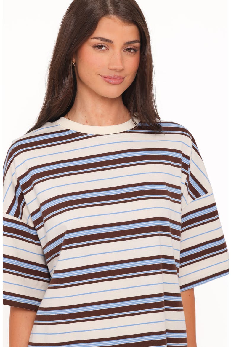 Hellen 2-Piece Striped Shorts Set, Alternate, color, BROWN MULTI STRIPE