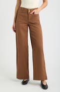 Wit & Wisdom Emma Patch Pocket High Waist Wide Leg Pants