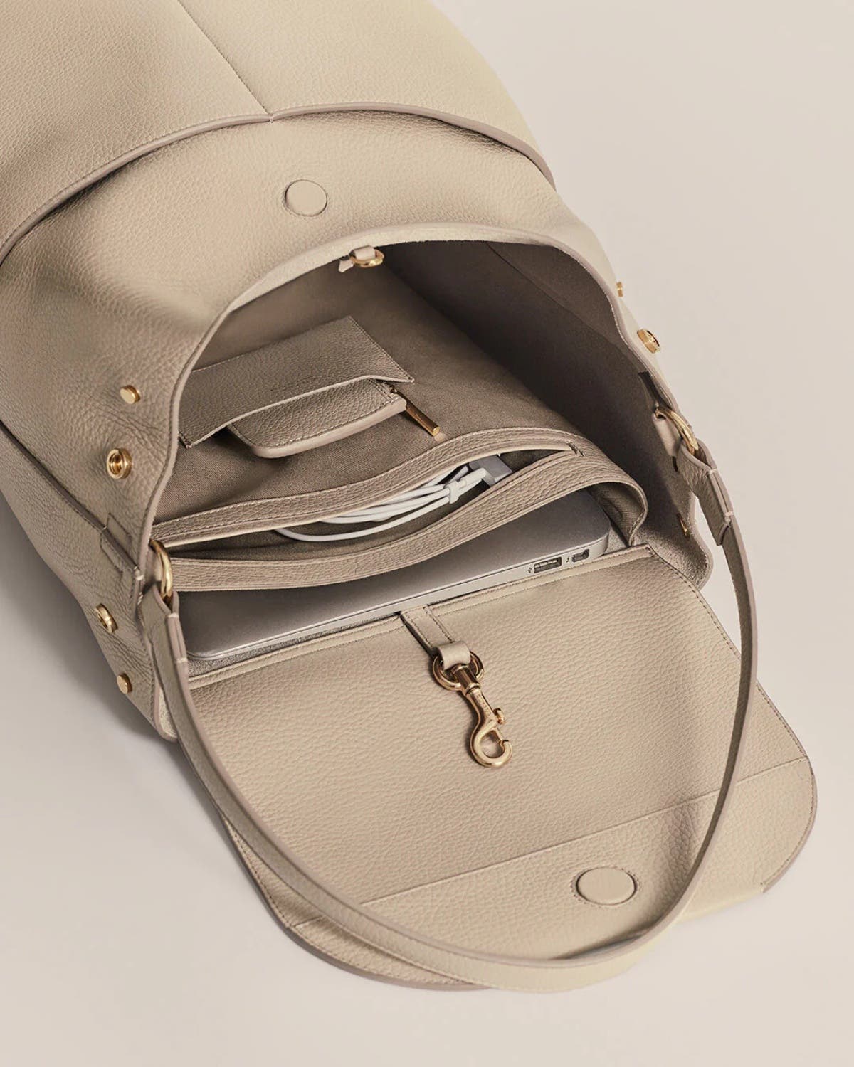 Cuyana Leather Backpack 16-inch, Alternate, color, Black