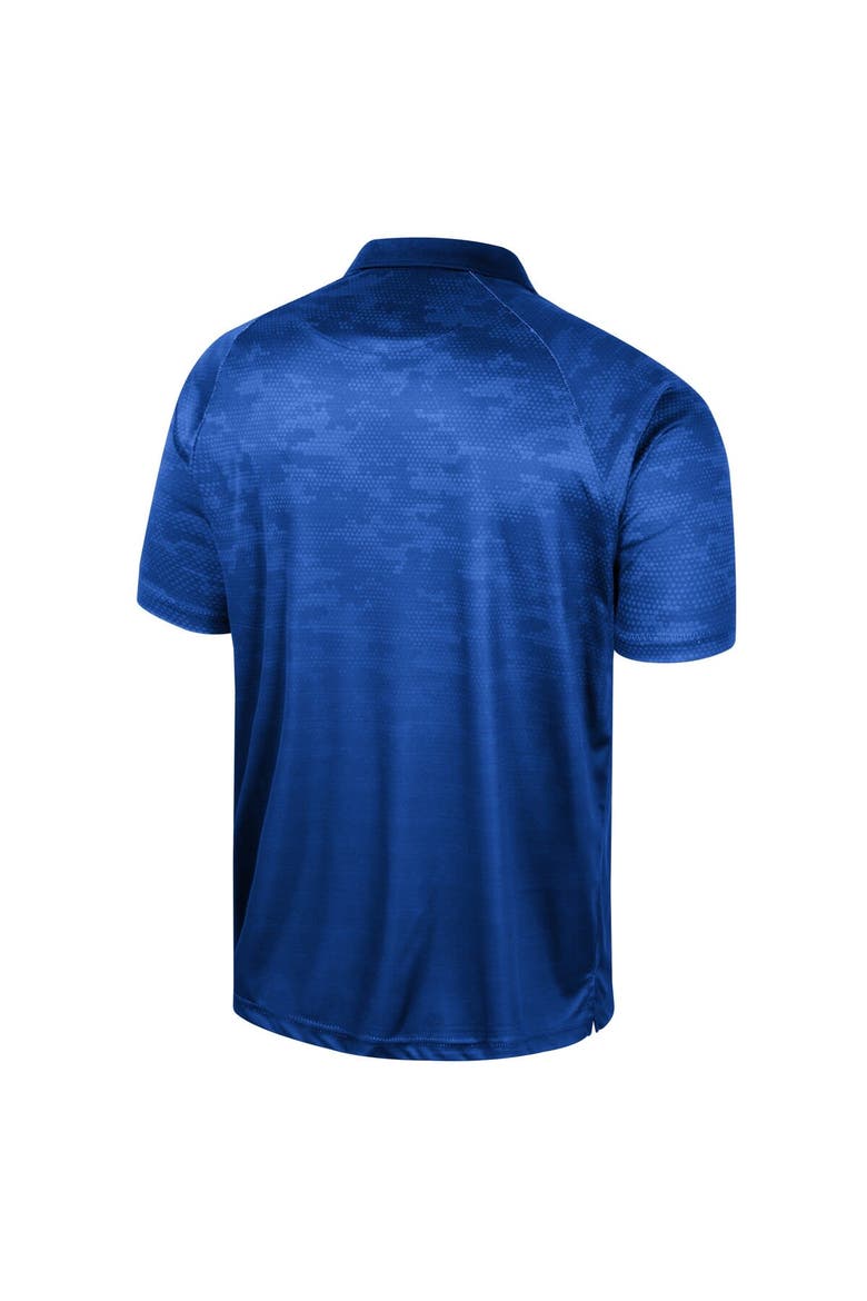Men's Colosseum Royal Pitt Panthers Honeycomb Raglan Polo, Alternate, color, Royal