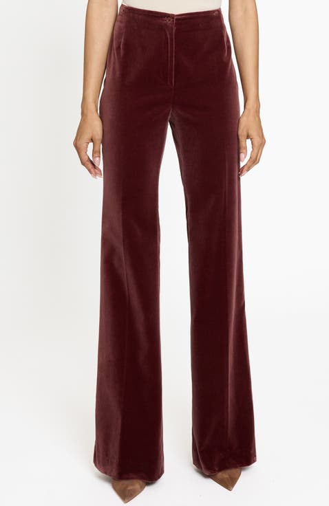 Elizabeth Flared Leg Pant in Luxury Velvet