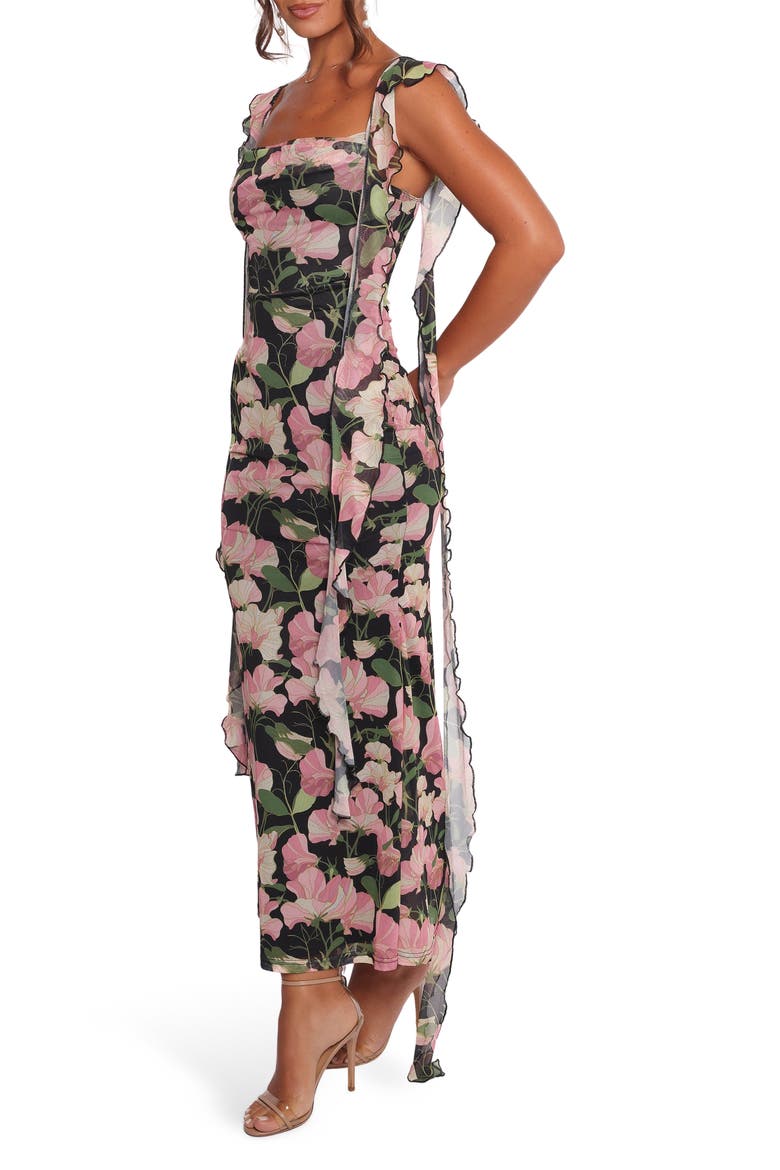 Chiara Maxi Cocktail Dress, Alternate, color, BLACK