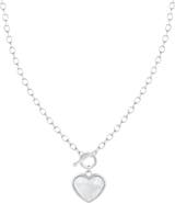 SPLENDID PEARLS Mother of Pearl Shell Heart Pendant Necklace