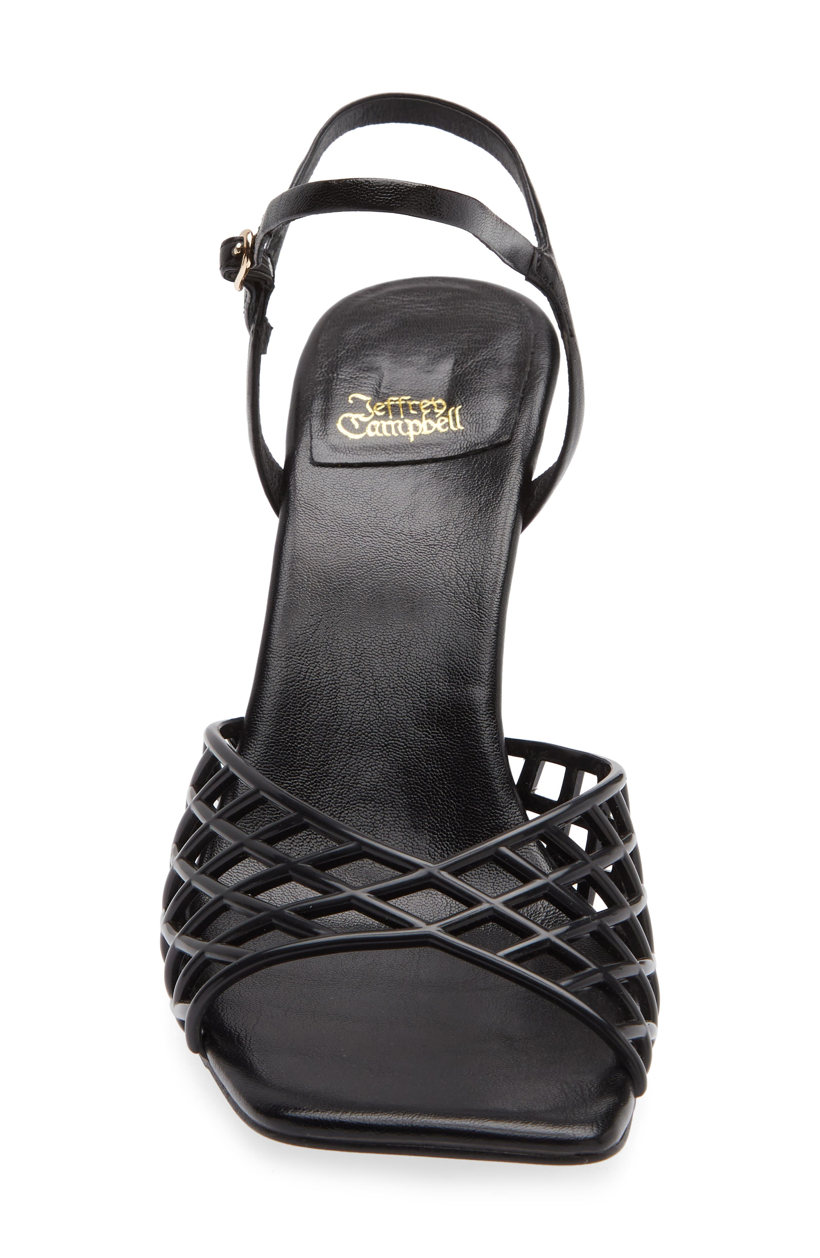 Jeffrey Campbell Bop-It Wedge Sandal, Alternate, color, Black